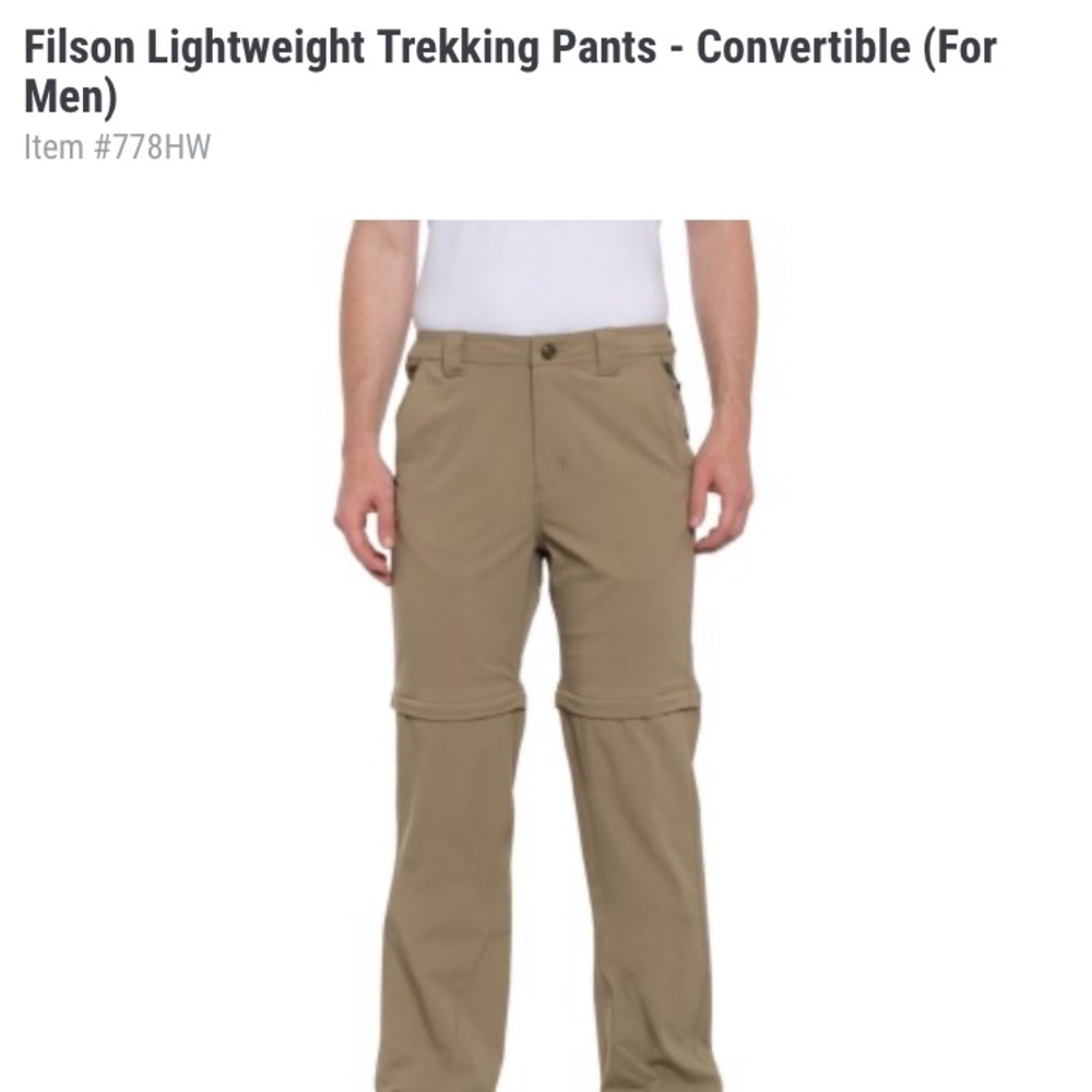 NWT Filson Trekking Pants/Shorts